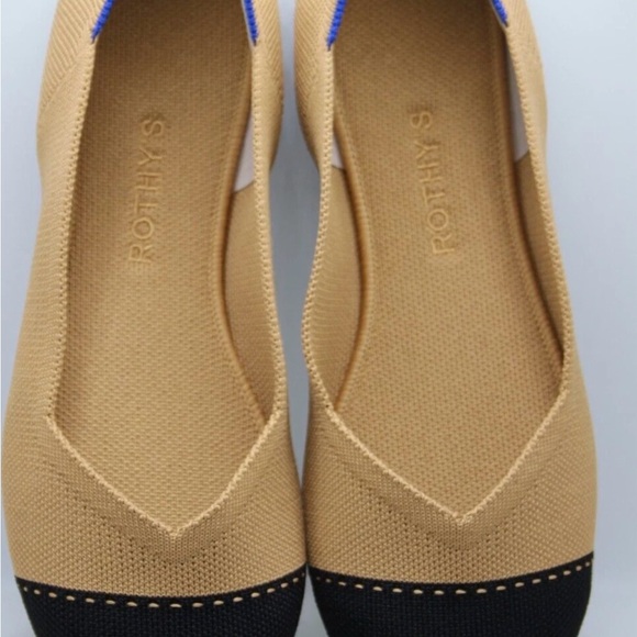 Rothy's Women’s Size 10 The Flat Color Camel Black Captoe Size New - Picture 8 of 9